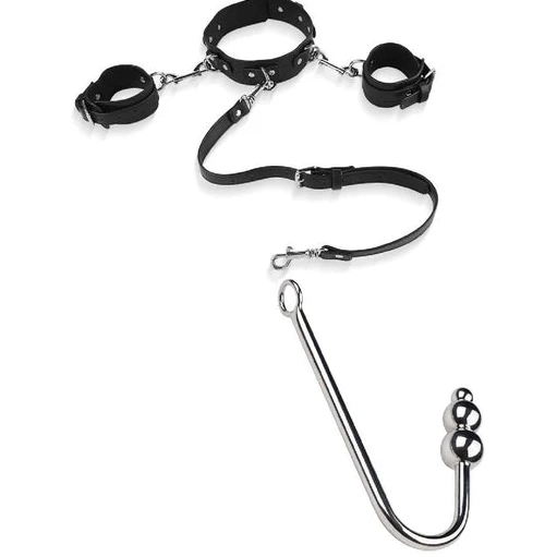 Collar Hook Anal Elegant and with Beaded Cuffs 5334 0528